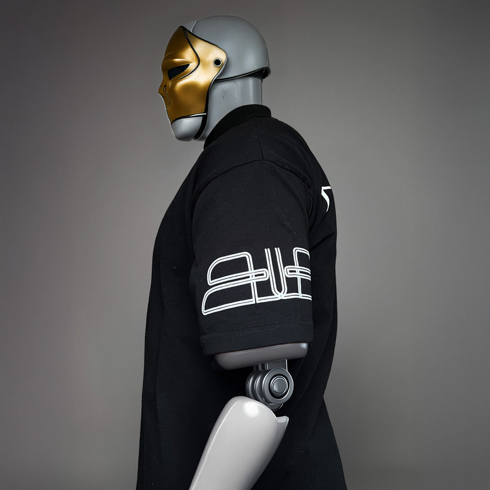 LE PUR BULLION Black Cotton Twisted logo T-Shirt