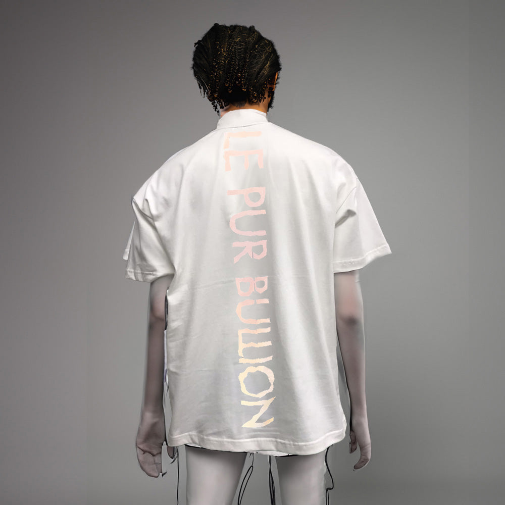 LE PUR BULLION Graphic Reflective Cotton T-Shirt