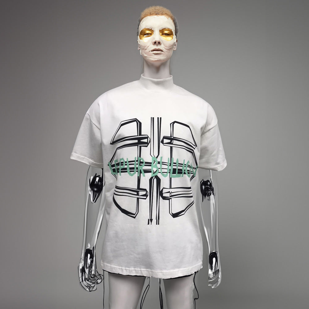 LE PUR BULLION Graphic Reflective Cotton T-Shirt